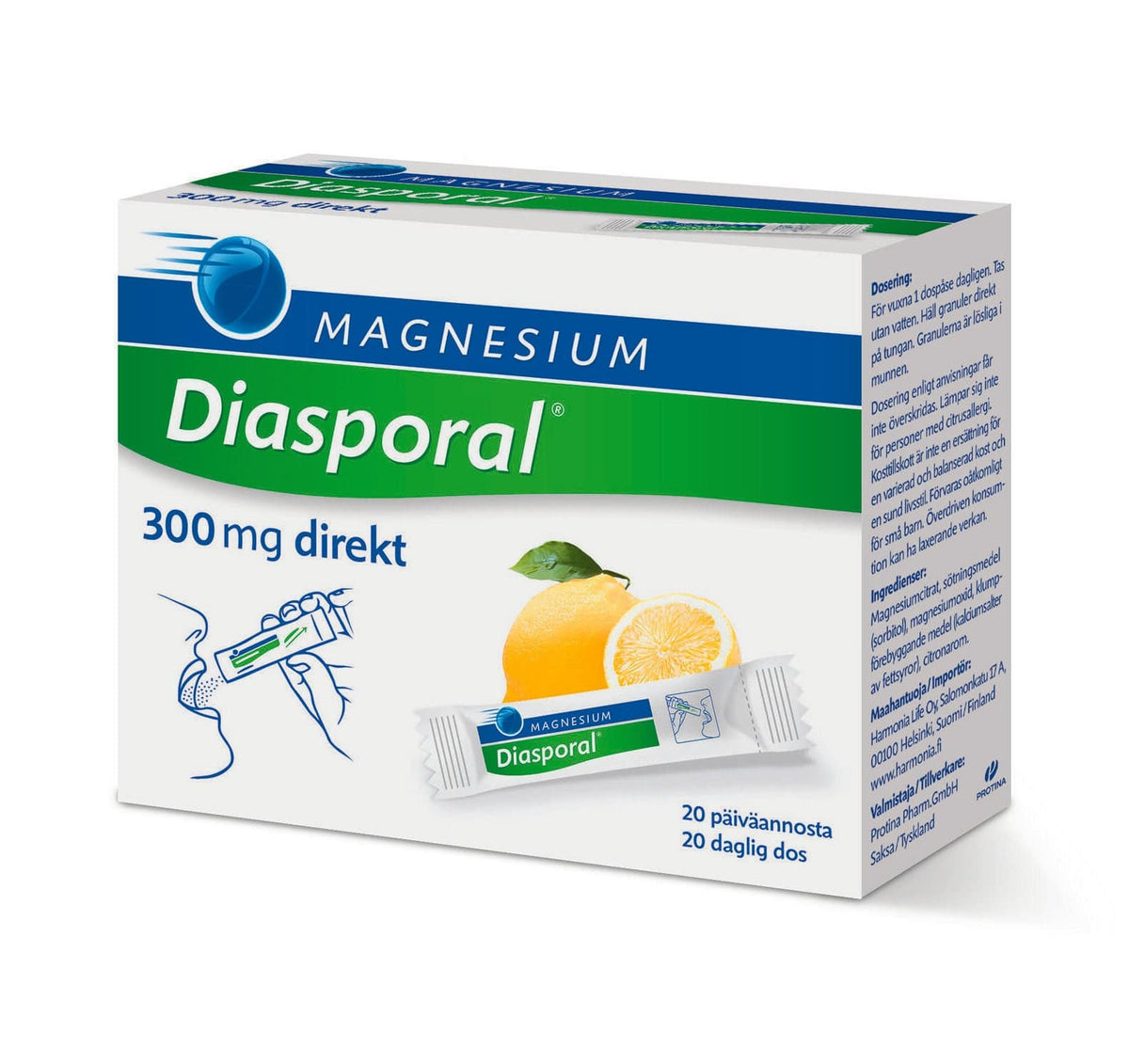Magnesium Diasporal 300 mg direkt - Sitruunan makuinen magnesiumrae - integratoridirecthub.com