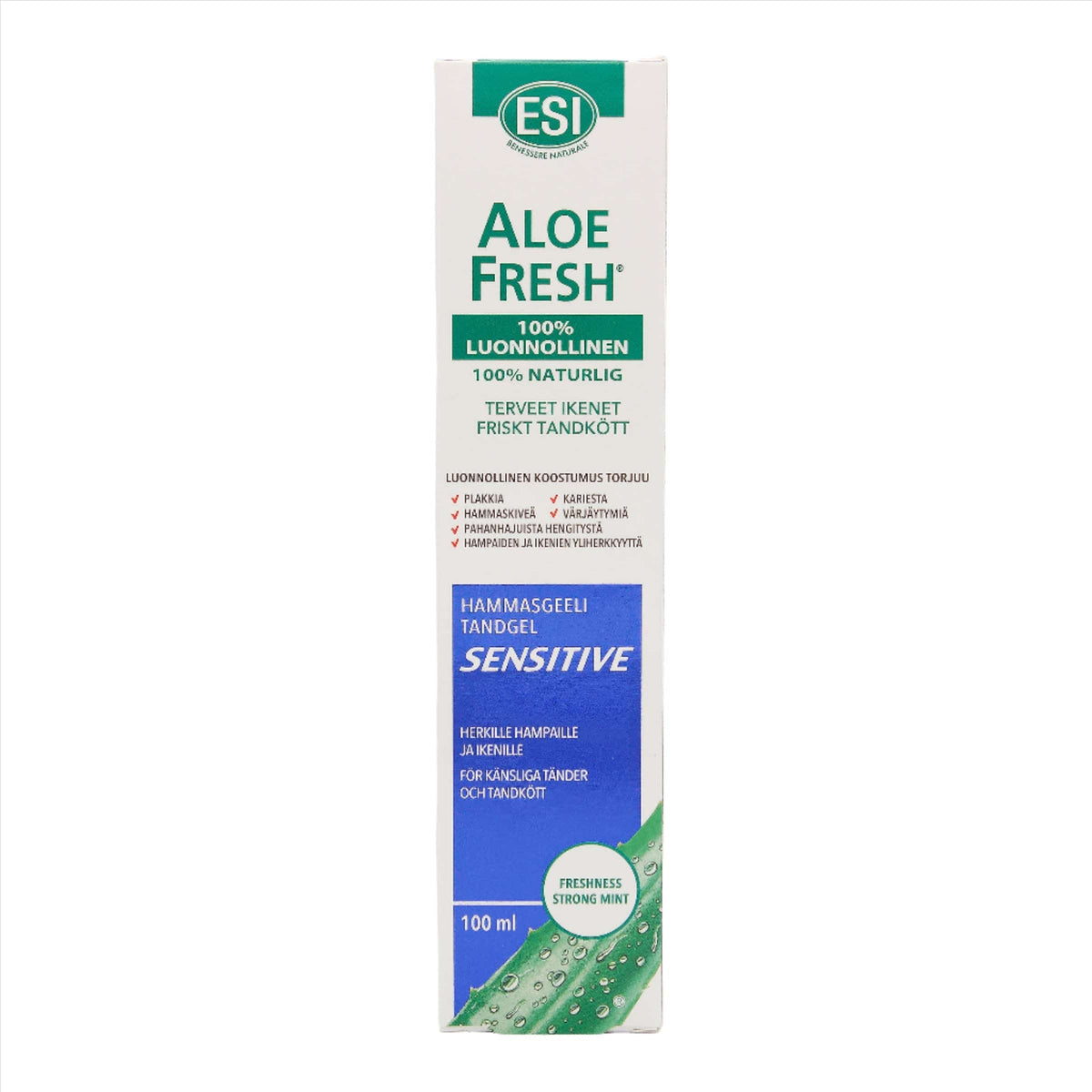 ESI Aloe Fresh Sensitive - Hammasgeeli herkille hampaille ja ikenille 100 ml - integratoridirecthub.com