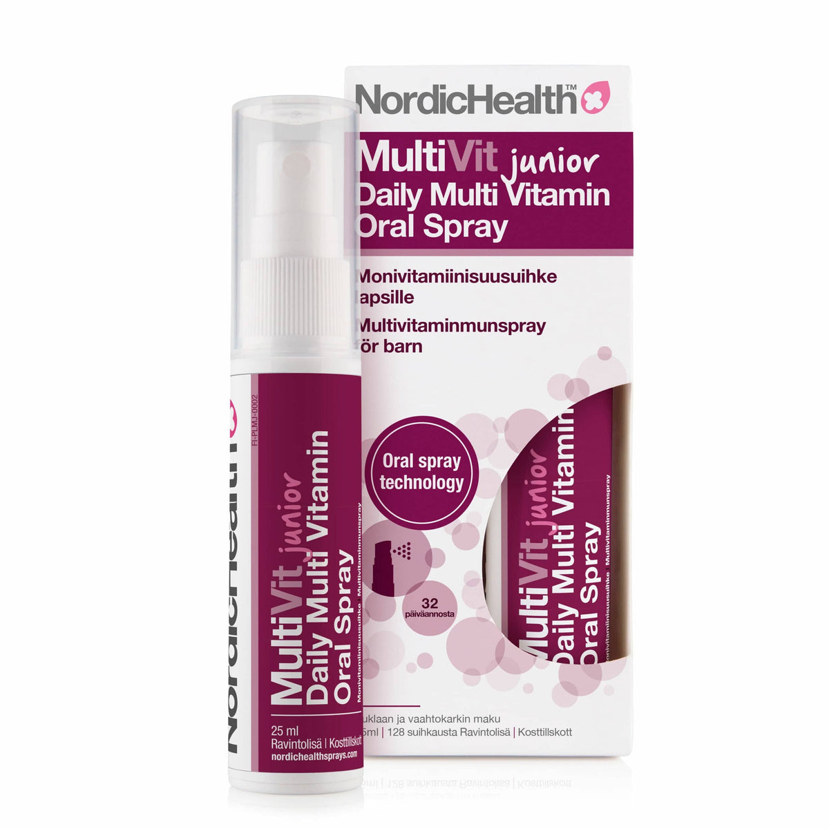 Nordic Health MultiVit Junior Daily Multi Vitamin Oral Spray - Monivitamiinisuusuihke lapsille 25 ml - integratoridirecthub.com