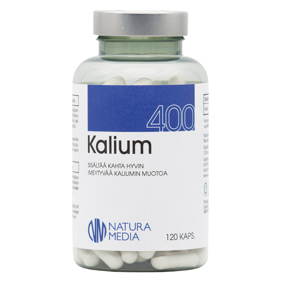 Natura Media Vahva Kalium 400 mg 120 kaps., integratoridirecthub.com