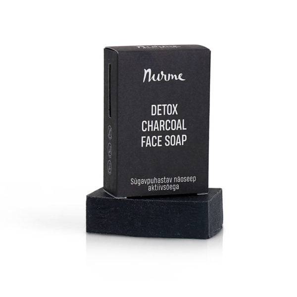 Nurme Detox Charcoal Face Soap - Syväpuhdistava hiilisaippua kasvoille 100 g - integratoridirecthub.com
