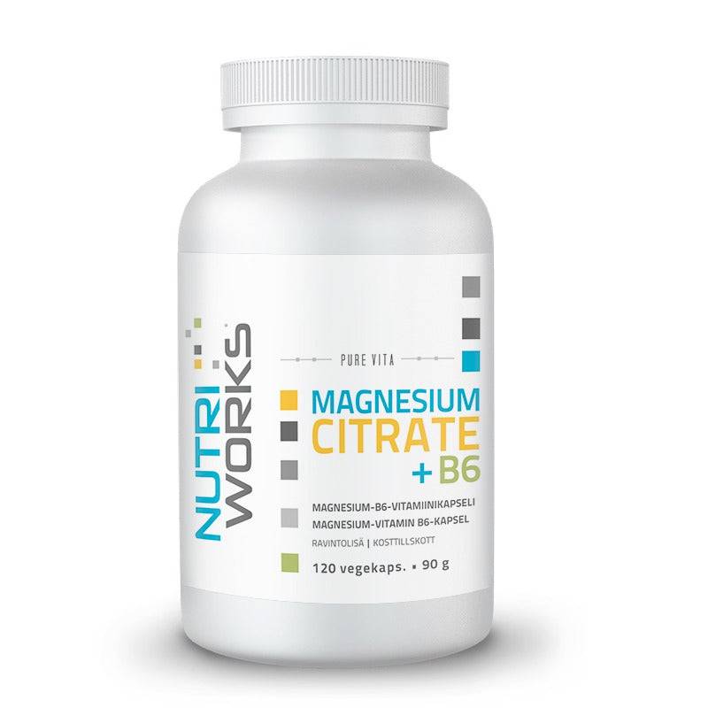 Nutri Works Magnesium Citrate + B6 120 kaps. - integratoridirecthub.com