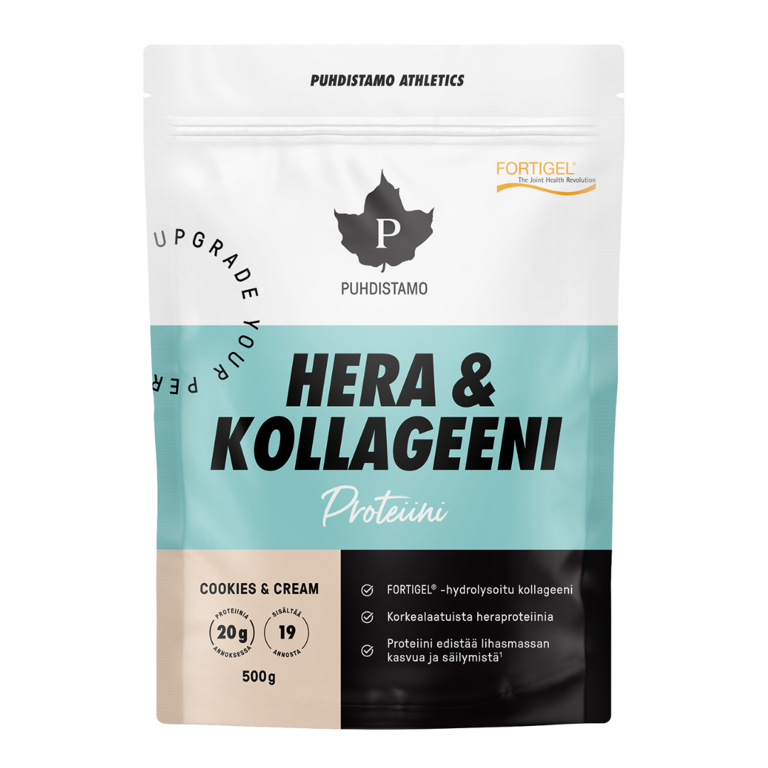 Puhdistamo Athletics Hera & Kollageeni Cookies and Cream 500 g, integratoridirecthub.com