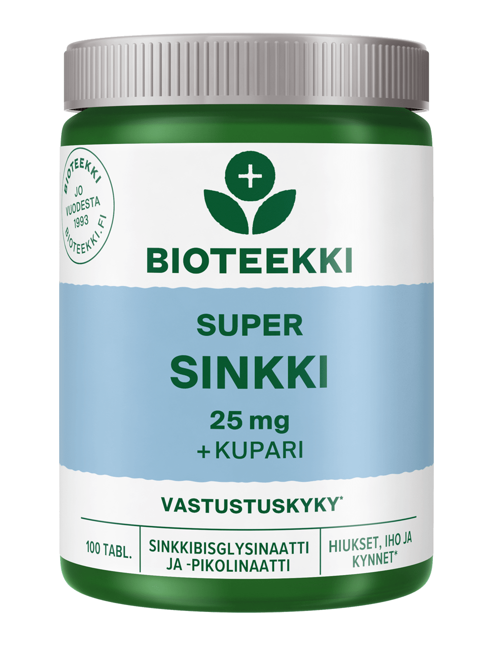 Bioteekin Super sinkki + kupari 100 tabl. - integratoridirecthub.com