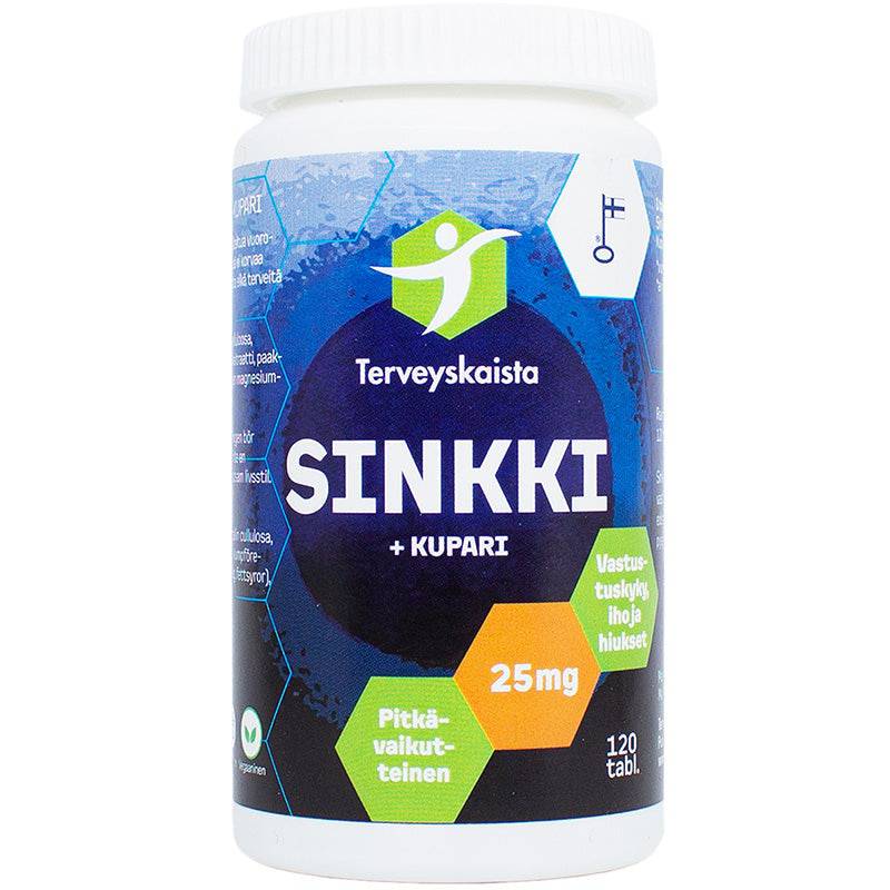 Terveyskaista Sinkki + Kupari 120 tabl. - integratoridirecthub.com