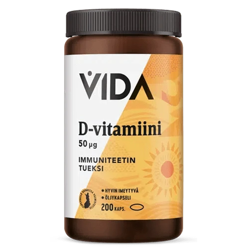 Vida D-Vitamiini 50 µg 200 kaps. - Päiväys 02/2025 - integratoridirecthub.com
