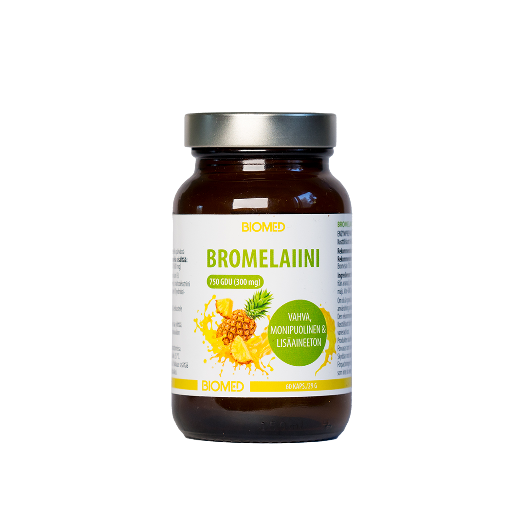 Biomed Bromelaiini 750 GDU 60 kaps. - erä