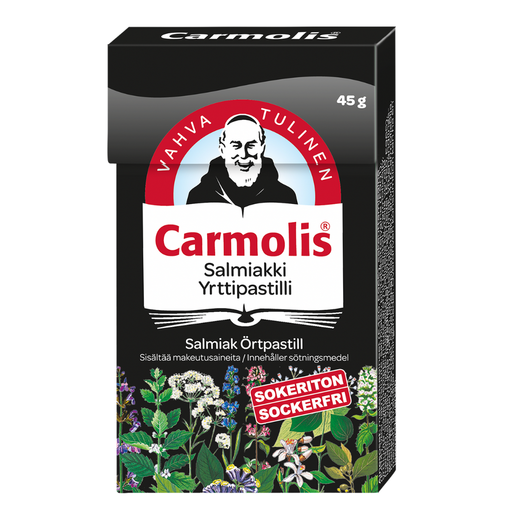 Carmolis Yrttipastilli Salmiakki 45 g - integratoridirecthub.com