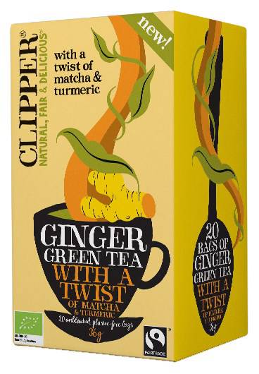 Clipper Ginger Green Tea - Inkivääri vihreä tee 20 teepussia - Päiväys 03/2025 - integratoridirecthub.com
