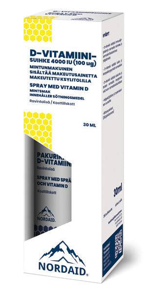 Nordaid D4000 - D-vitamiinisuihke 100 µg 30 ml - integratoridirecthub.com