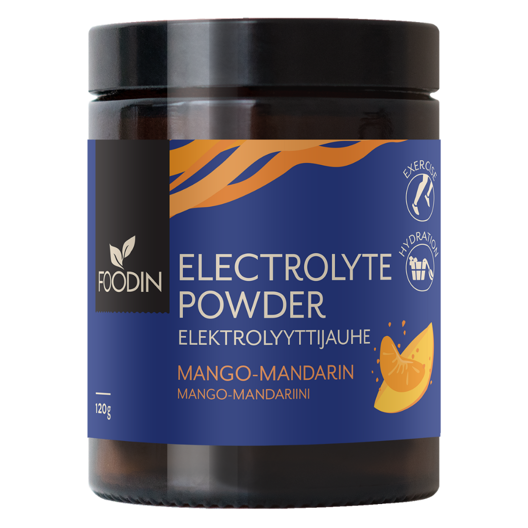 Foodin Elektrolyyttijauhe Mango-Mandariini 120 g - integratoridirecthub.com
