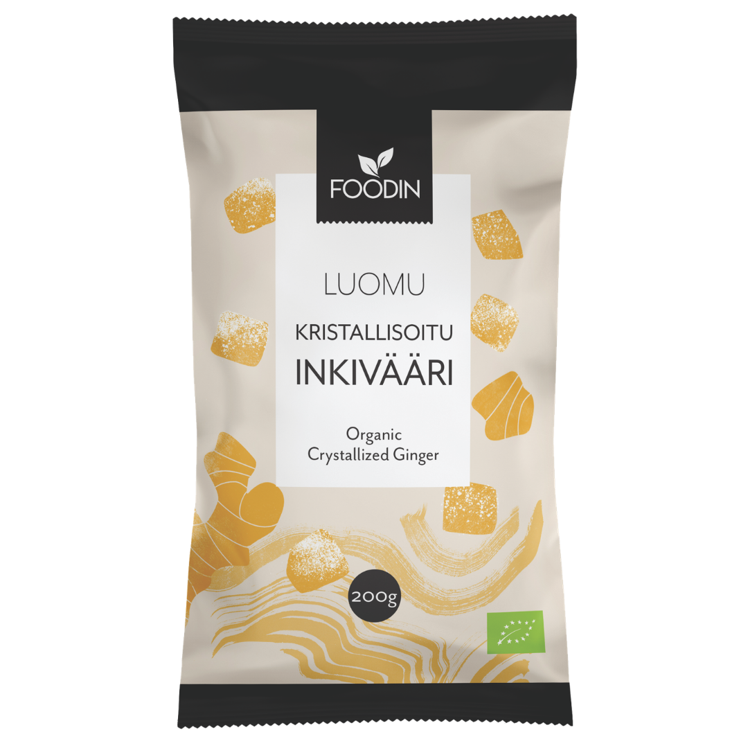 Foodin Kristallisoitu Inkivääri Luomu 200 g - integratoridirecthub.com