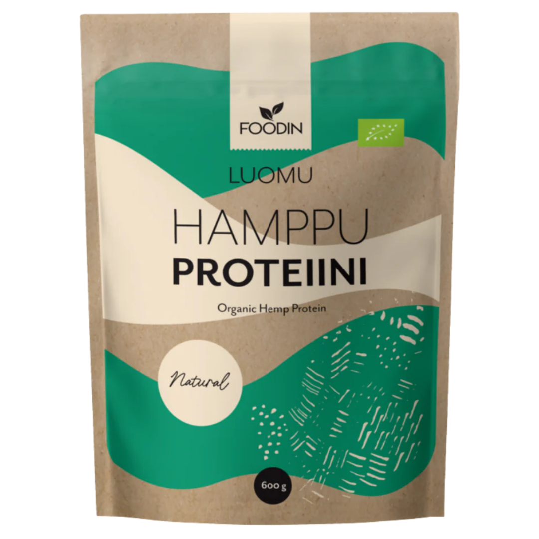 Foodin Luomu Hamppuproteiini 600 g - integratoridirecthub.com