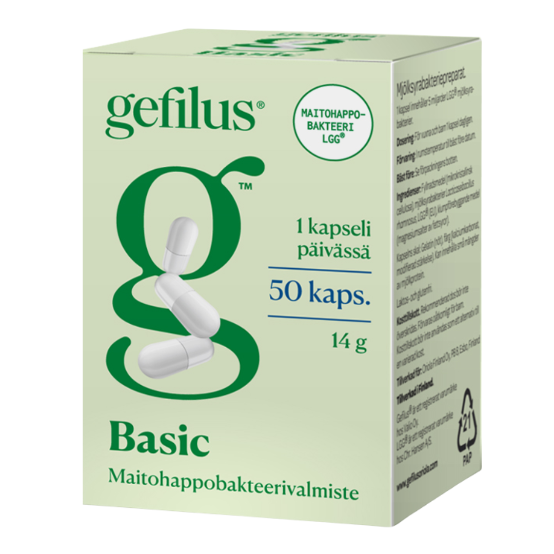 Gefilus Basic maitohappobakteeri 50 kaps. - integratoridirecthub.com