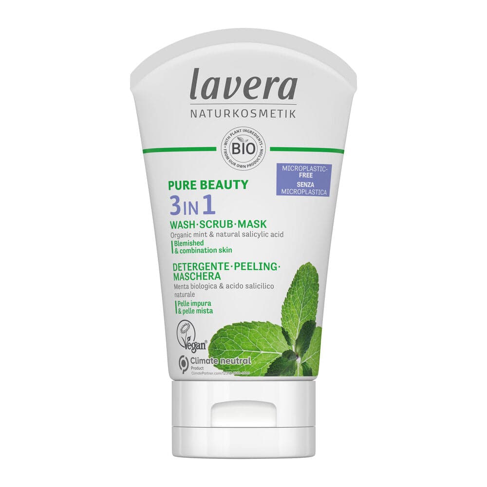 Lavera Pure Beauty 3in1 Kuorintanaamio 125 ml - poistuu