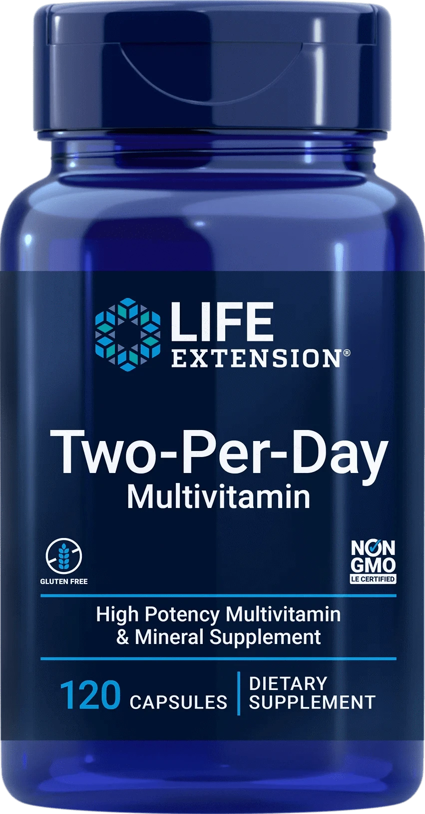 Life Extension Two-Per-Day Multivitamin 120 kaps. Huomio. B6-vitamiinin vahvuus 75 mg - erä - integratoridirecthub.com