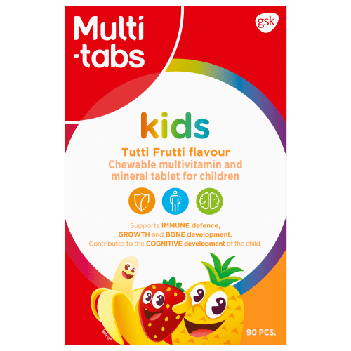Multi-tabs kids Tutti Frutti Monivitamiini 90 purutablettia - integratoridirecthub.com