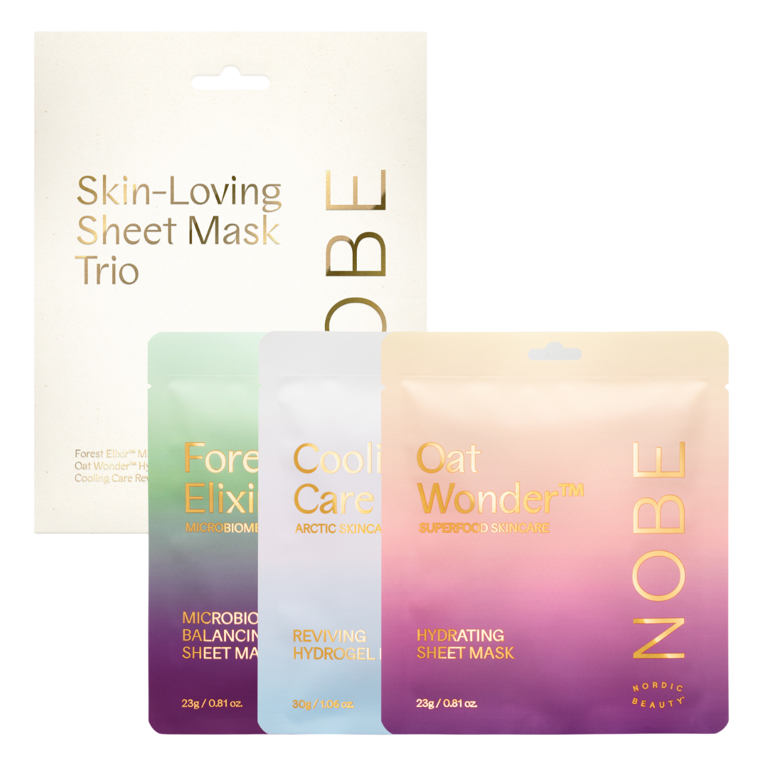 NOBE Skin-Loving Sheet Mask Trio, kasvonaamiosetti, lahjapakkaus, integratoridirecthub.com