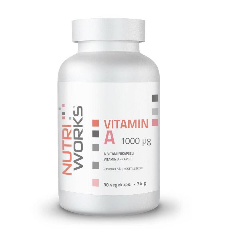 Nutri Works Vitamin A 1000 µg - A-vitamiini 90 kaps. - integratoridirecthub.com