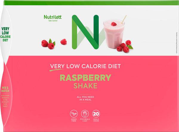 Nutrilett VLCD Rasberry Shake - Vadelmanmakuinen pirtelö 20 annospussia - integratoridirecthub.com