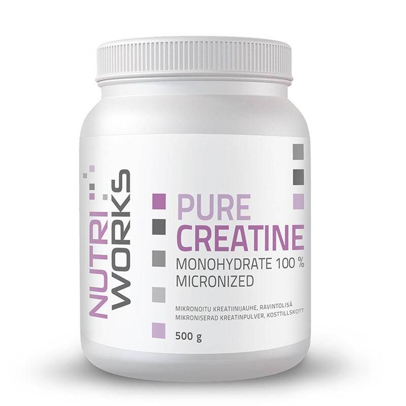 Nutri Works Pure Creatine Monohydrate 100% Micronized - Mikronoitu kreatiinijauhe 500 g - integratoridirecthub.com