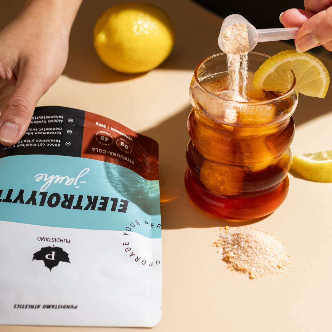 Puhdistamo Athletics Elektrolyyttijauhe Sitruuna-Cola 240 g nesteytys, liikunta, urheilu, nesteyttäjä, elektrolyytit, hikoilu, integratoridirecthub.com