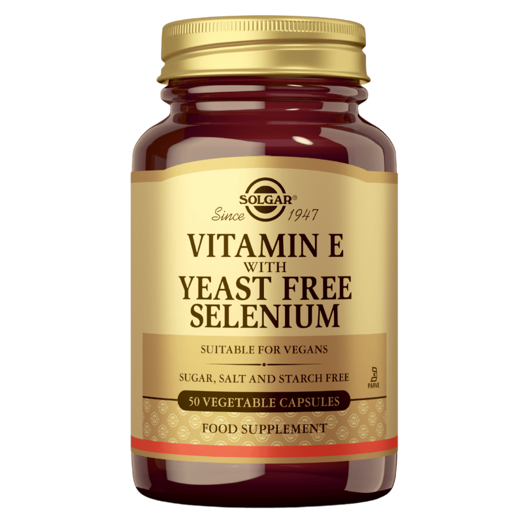 Solgar Vitamin E With Yeast Free Selenium - E-vitamiini & Seleeni 50 kaps.