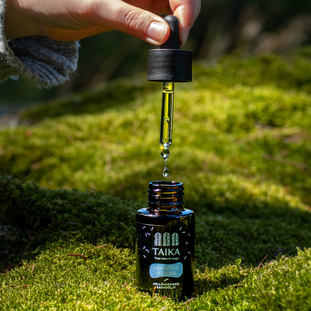 Taika Sensitive Face Oil - Hellävarainen Kasvoöljy 30 ml fiiliskuva koostumus, integratoridirecthub.com