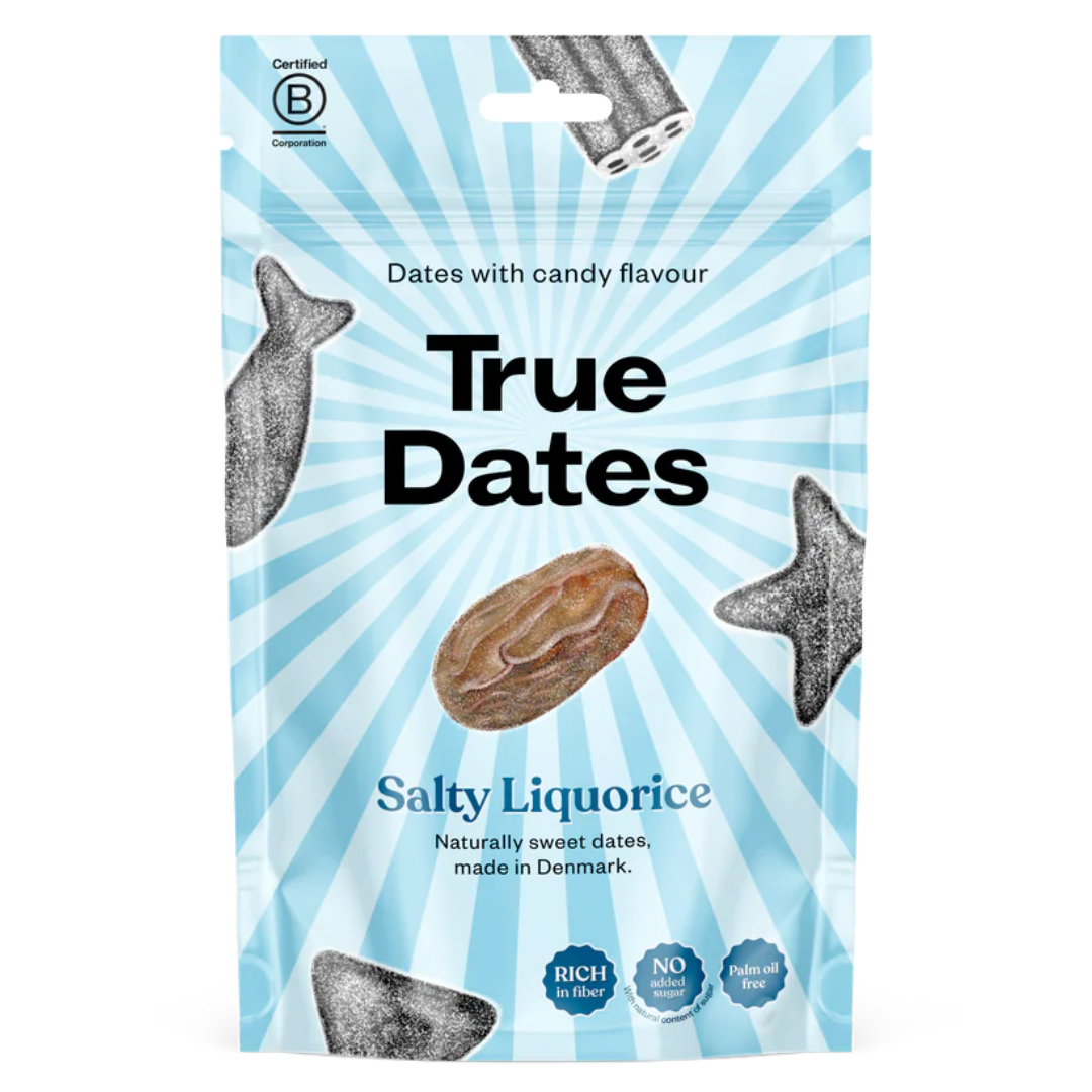 True Dates Salty Liquorice - Taatelimakeinen Salmiakki 100 g - integratoridirecthub.com