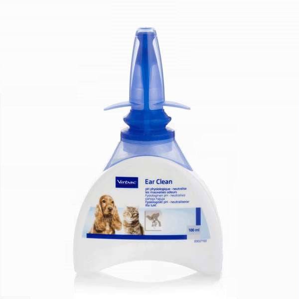 Virbac Ear Clean 100 ml - Fysiologinen korvanpuhdistaja koirille ja kissoille - integratoridirecthub.com