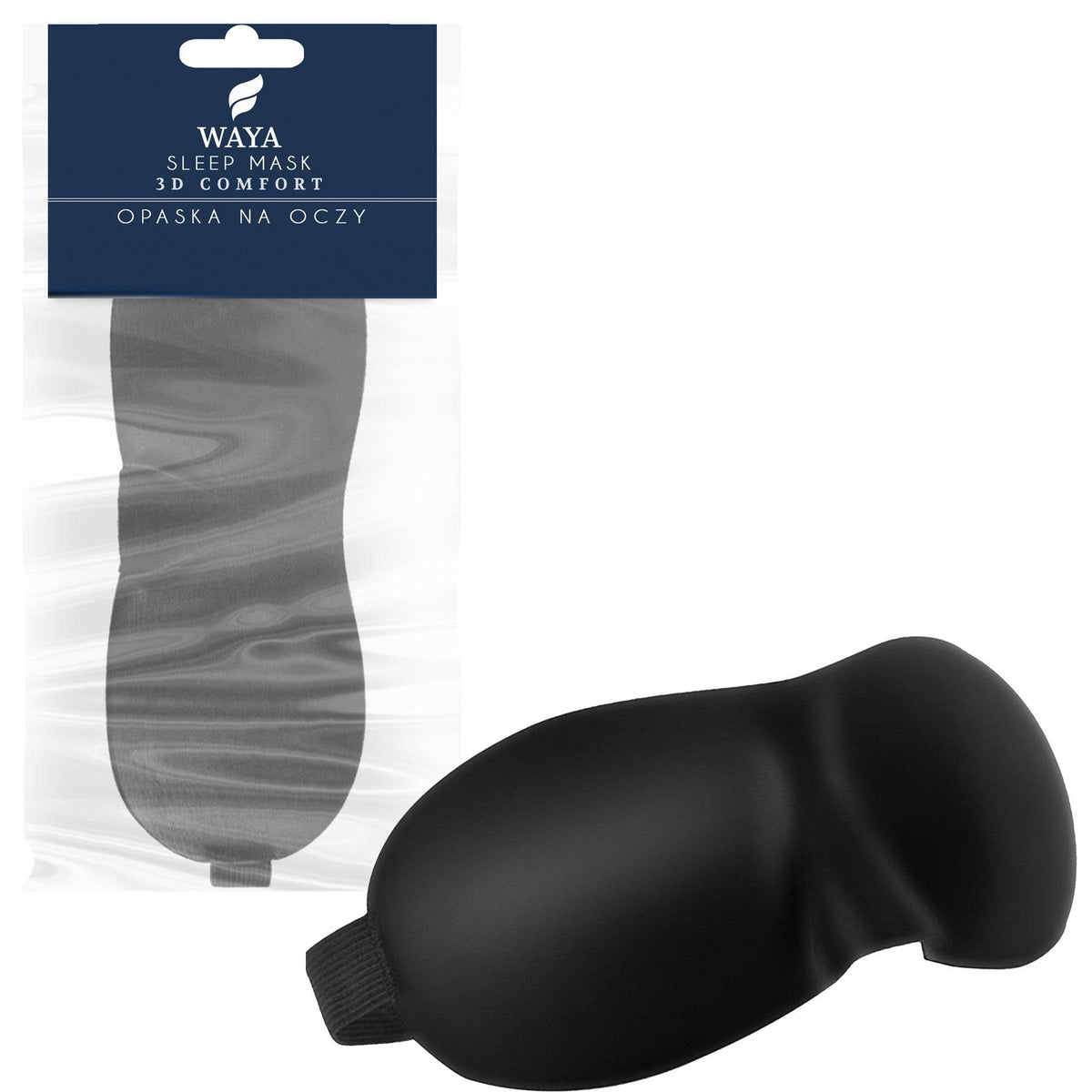 WAYA Sleep Mask 3D Comfort - Unimaski musta 1 kpl - integratoridirecthub.com