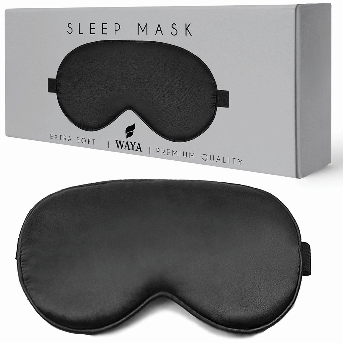 WAYA Extra Soft Sleep Mask - Unimaski musta 1kpl - integratoridirecthub.com