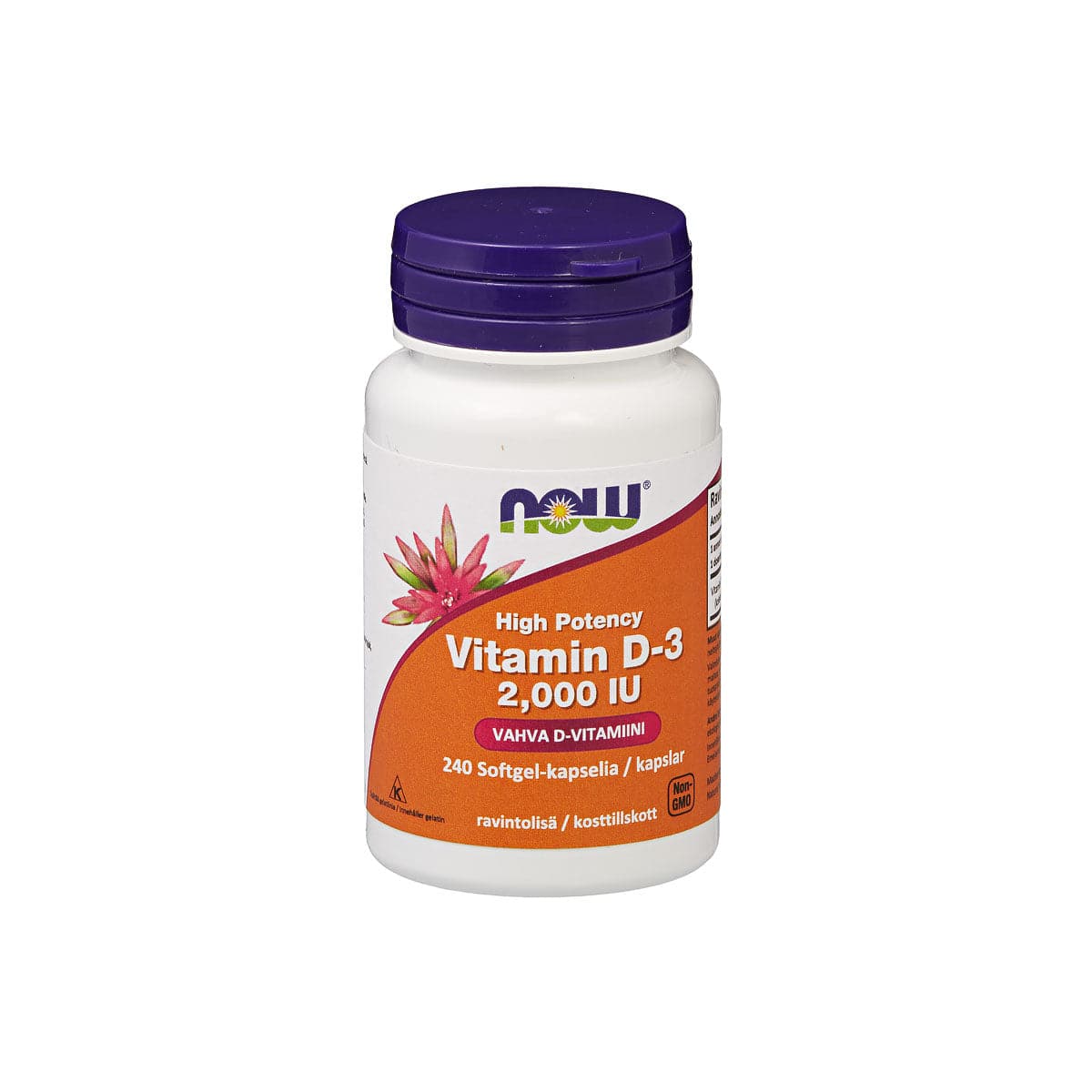 Now Foods Vitamin D-3 2,000 IU - D3 vitamiini 240 kaps. - integratoridirecthub.com