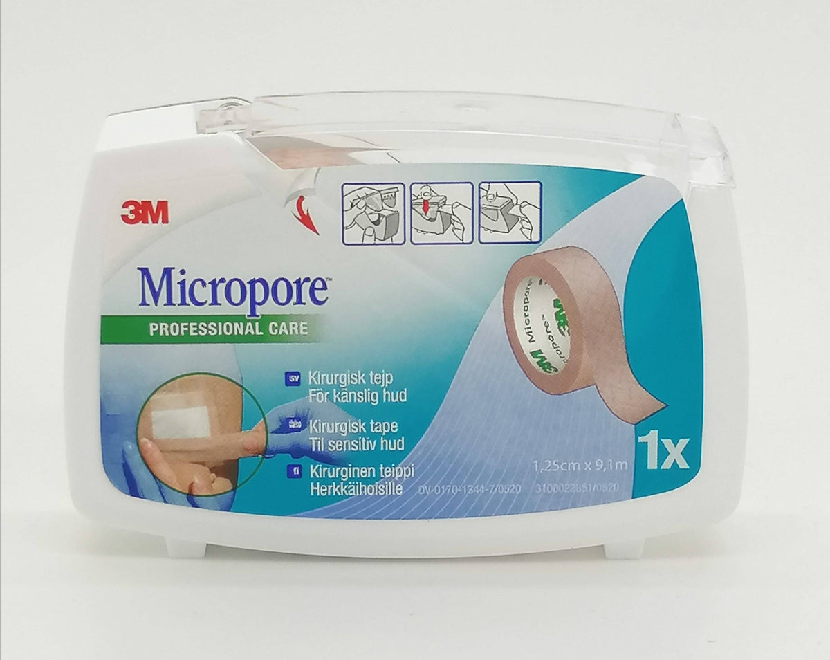 Micropore Kirurginteippi Ruskea 1 x 1,25 cm x 9,1 m - poistuu - integratoridirecthub.com