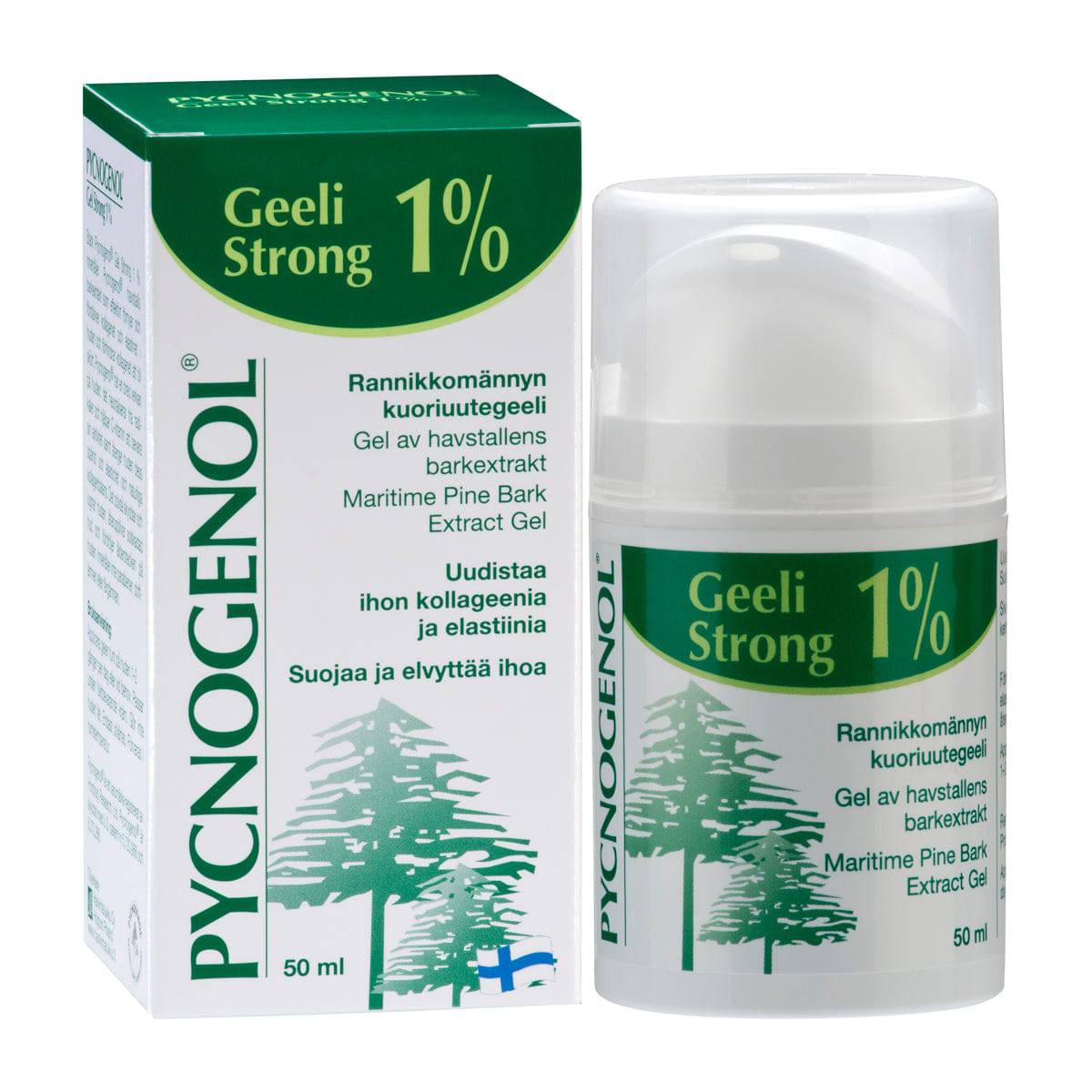 Pycnogenol Geeli Strong 1 % - Rannikkomännyn kuoriuutegeeli 50 ml - integratoridirecthub.com