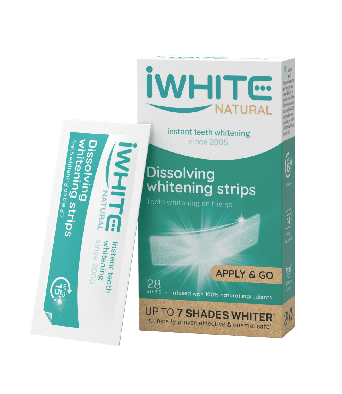 iWhite Natural - Liukenevat valkaisuliuskat 28 kpl - integratoridirecthub.com