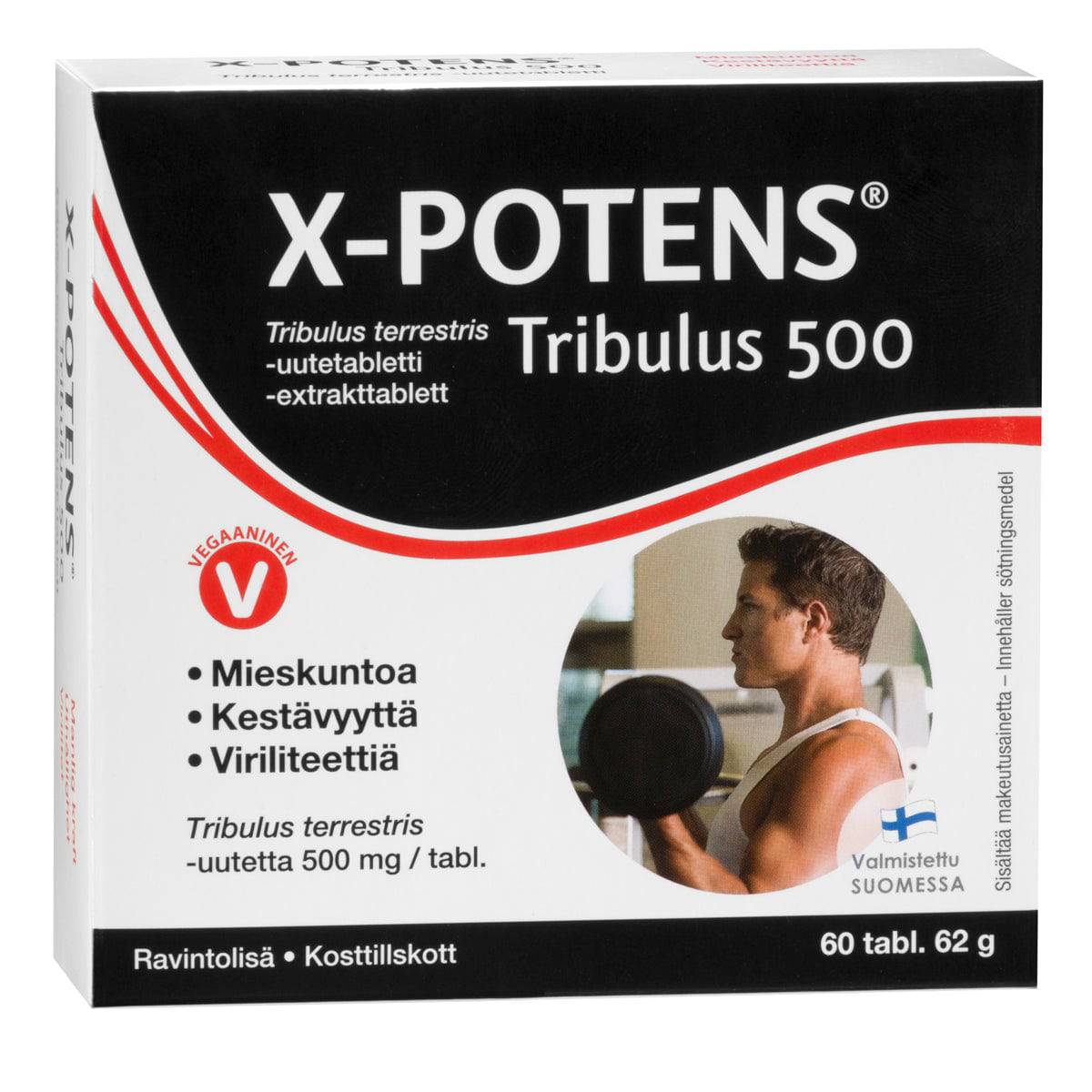 X-Potens Tribulus 500 - Tribulus terrestris uutetabletti - integratoridirecthub.com