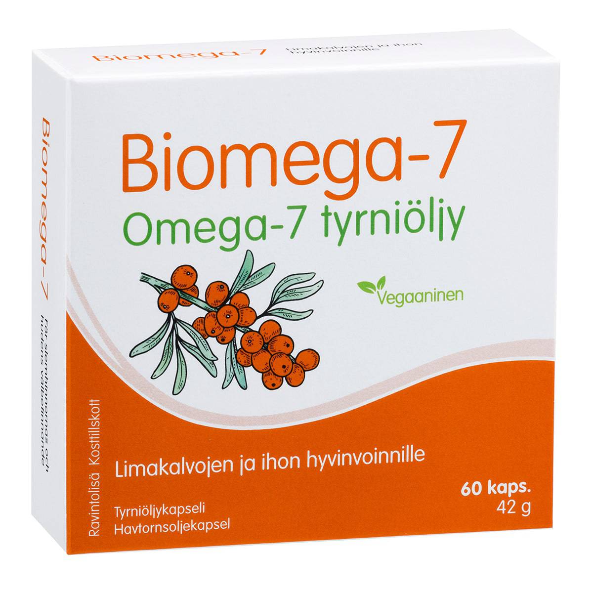 Biomega-7 Omega-7 Tyrniöljykapseli 60 kaps. - integratoridirecthub.com