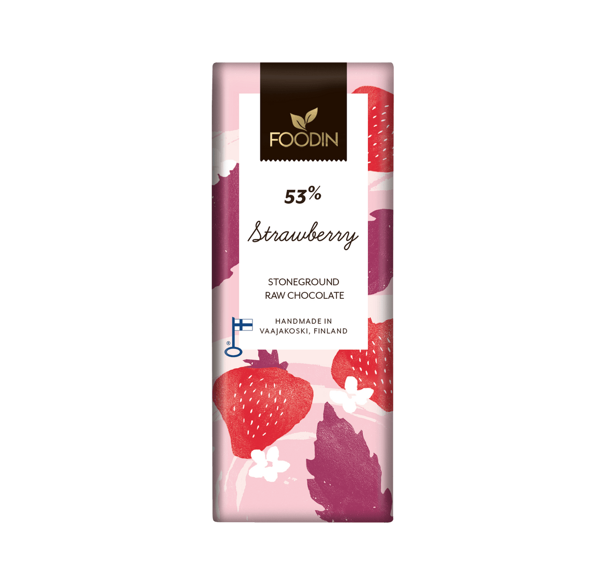 Foodin Mansikkaraakasuklaa 53 % 40 g - integratoridirecthub.com