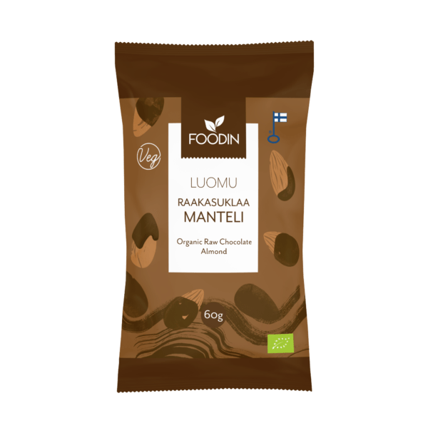 Foodin Raakasuklaa Manteli Luomu 60 g - integratoridirecthub.com