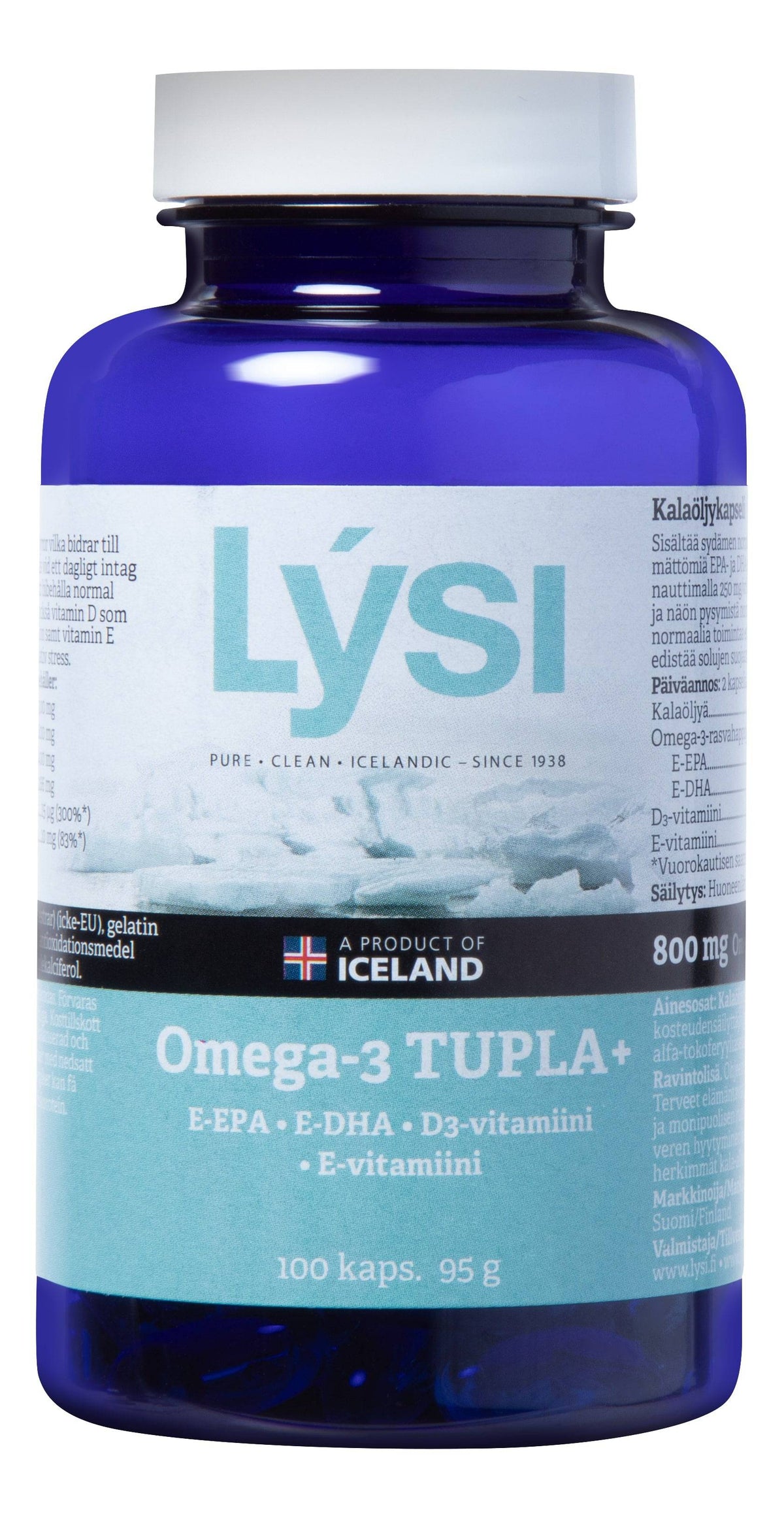 Lysi Omega-3 Tupla+ - Kalaöljykapseli 100 kaps - integratoridirecthub.com