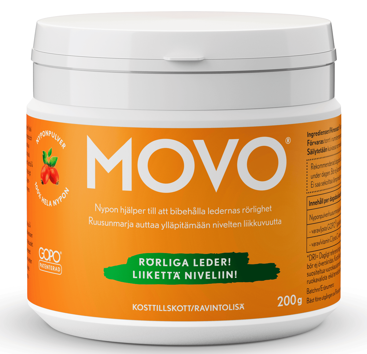 MOVO - Ruusunmarjajauhe 200 g - integratoridirecthub.com