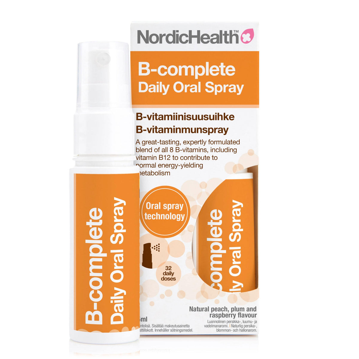 Nordic Health B-Complete Daily Oral Spray - B-Vitamiinisuusuihke 25 ml - integratoridirecthub.com