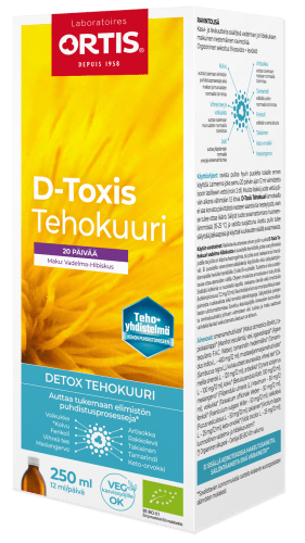 D-Toxis Detox Tehokuuri Vadelma-Hibiskus 250 ml - Päiväys 03/2025 - integratoridirecthub.com