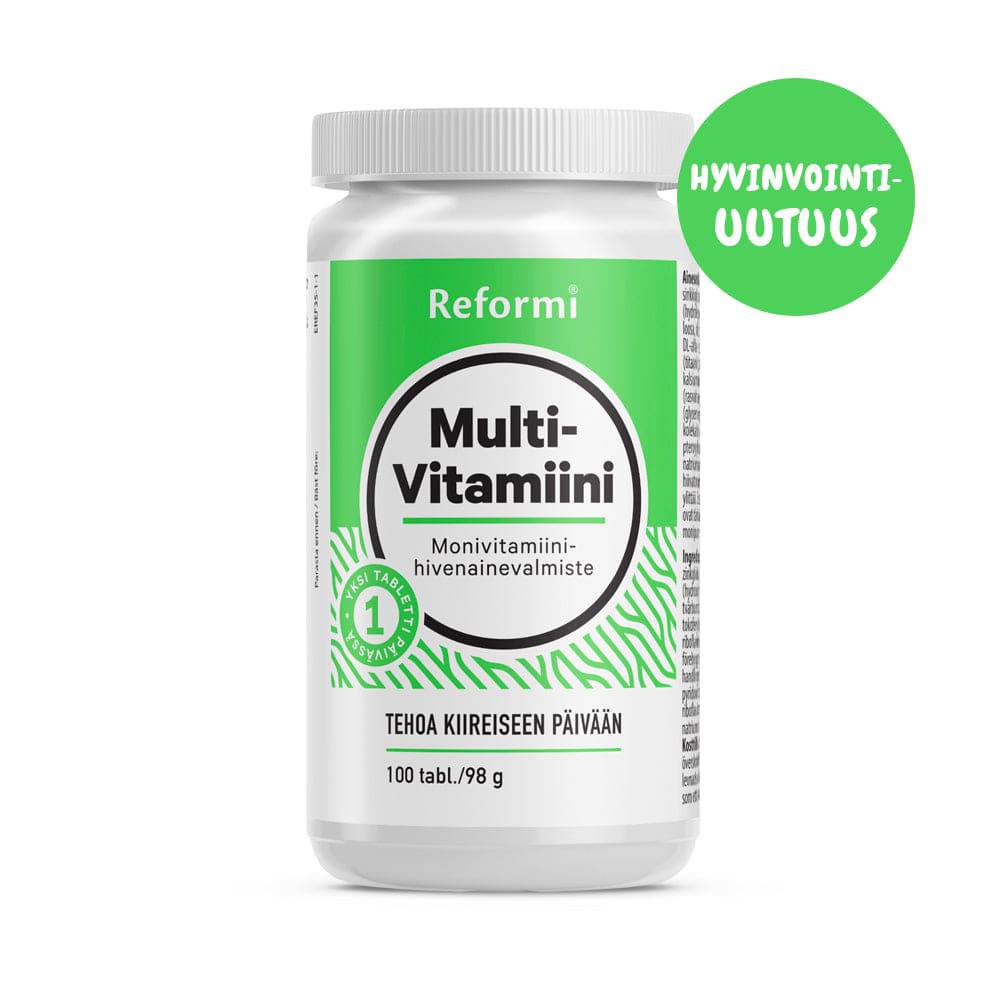 Reformi Multivitamiini 100 tabl. - Monivitamiini-hivenainetabletti - Päiväys 02/2025 - integratoridirecthub.com