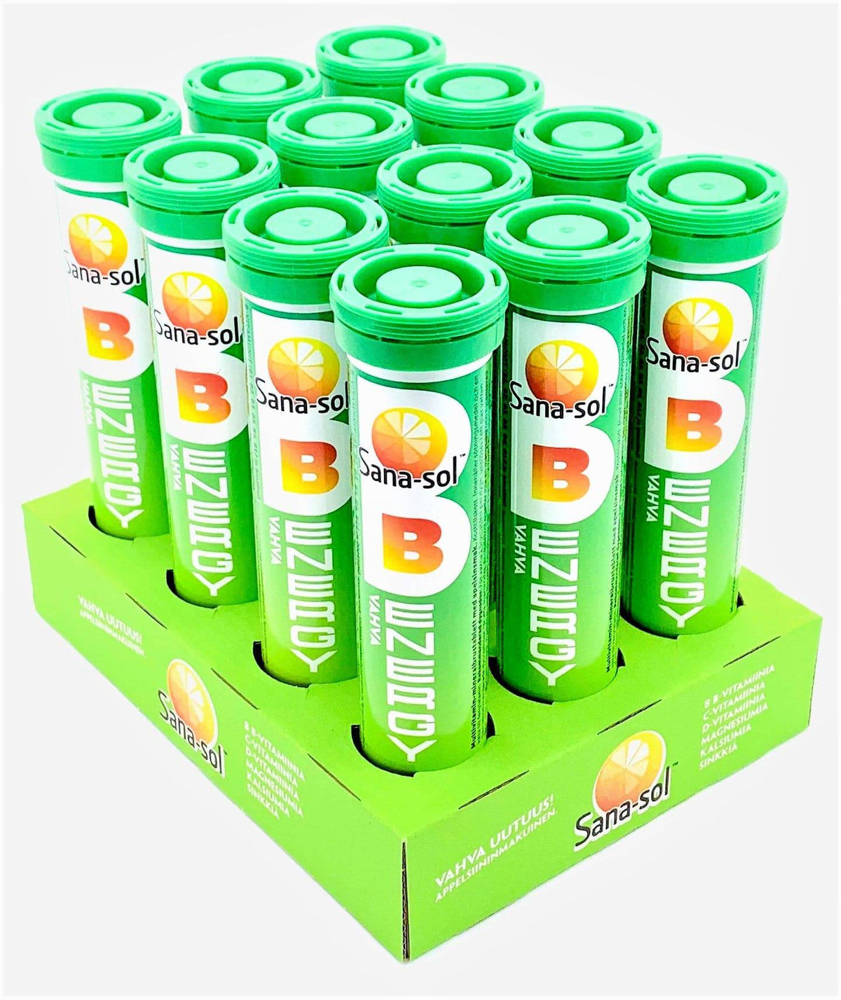 Sana-sol B-Energy Appelsiini - TUKKUPAKKAUS 12x15 poretabl. - integratoridirecthub.com