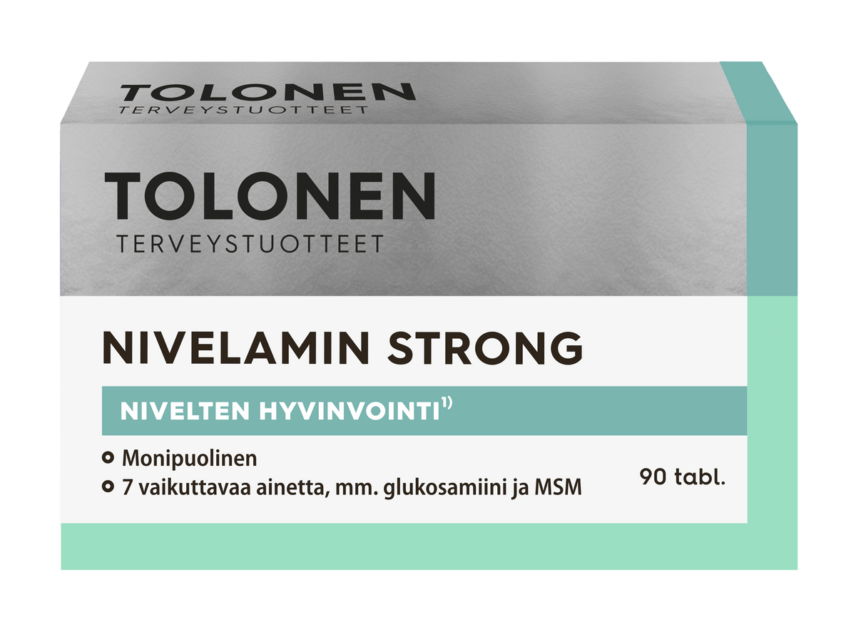 Tolonen Nivelamin Strong - Glukosamiini-kurkuma-MSM -ravintolisä 90 tabl. - Päiväys 02/2025 - integratoridirecthub.com