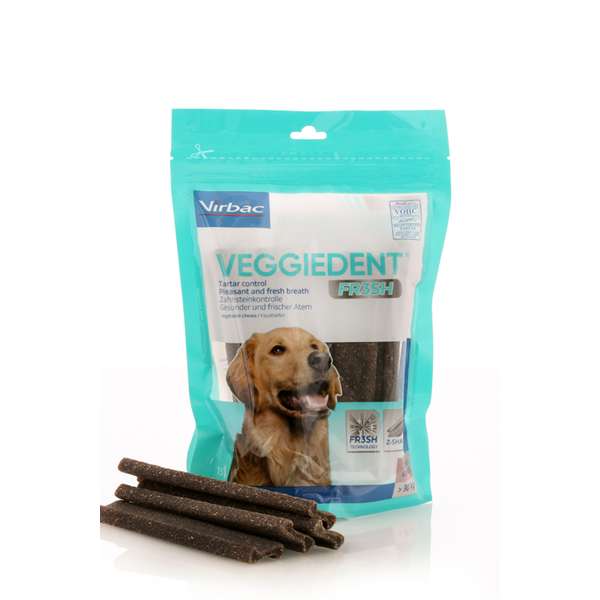 Virbac Veggiedent FR3SH - LARGE >30 kg makupalat hampaiden puhdistukseen koirille 15 kpl - integratoridirecthub.com