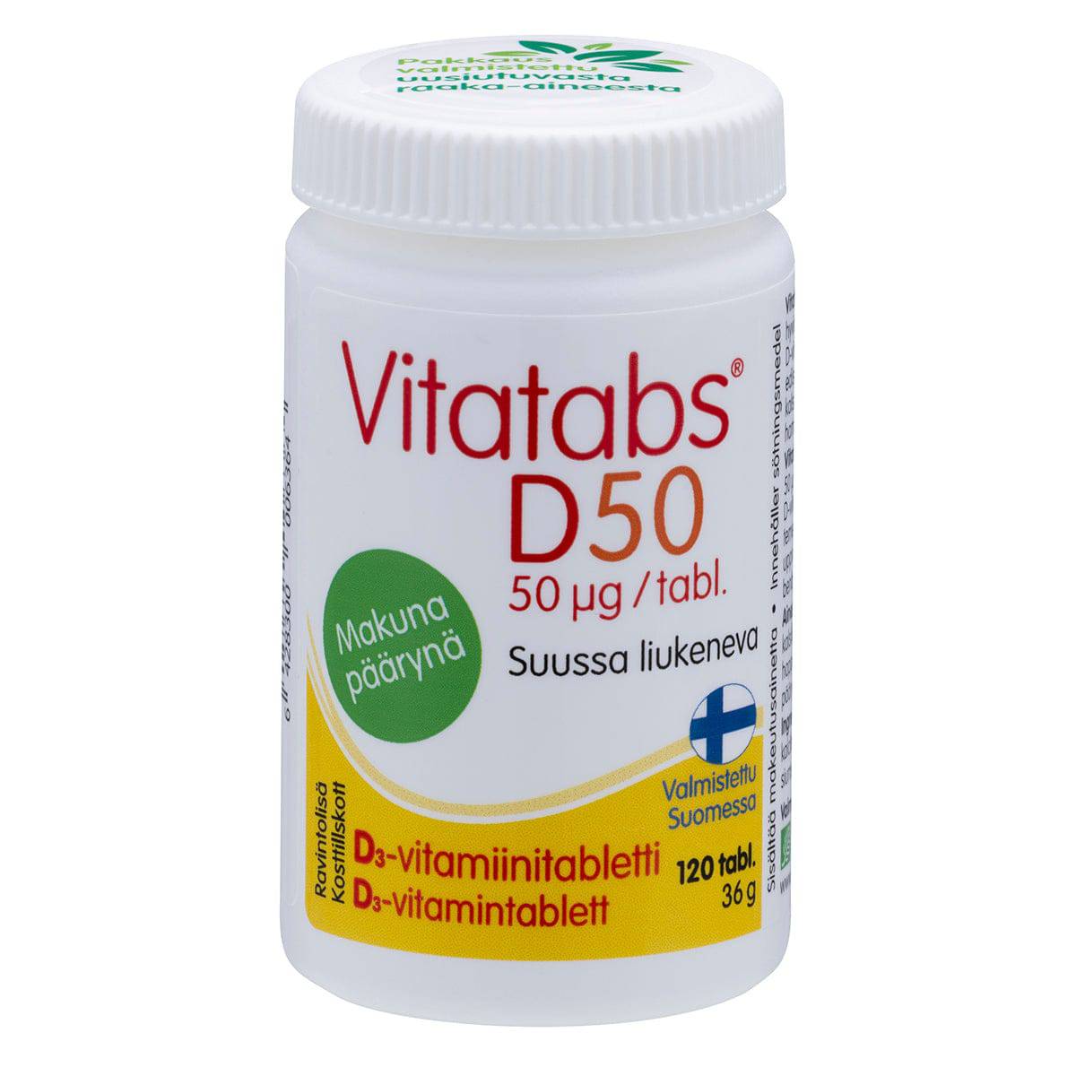 Vitatabs D 50 µg Päärynä 120 tabl. - integratoridirecthub.com