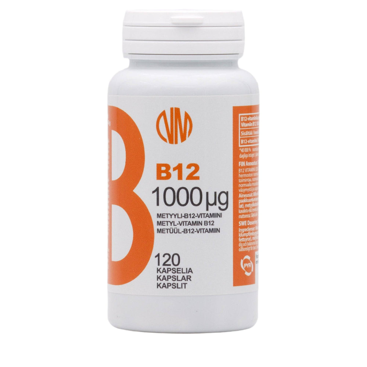 Natura Media B12 1000 µg 120 kaps. - integratoridirecthub.com